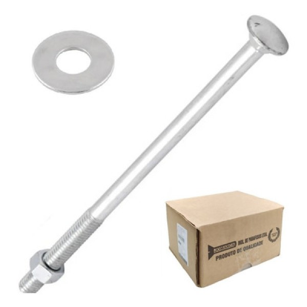 Encontraproduto.com.br - Parafuso Frances Zincado C/ Porca 5/16X 6 Cx100 Jomarca