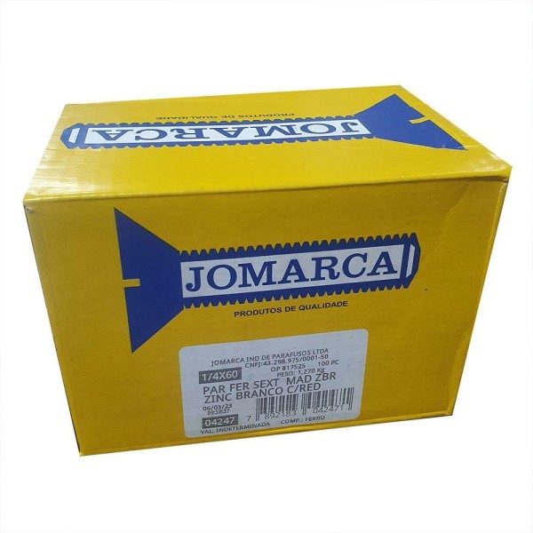 Encontraproduto.com.br - Parafuso Sextavado Rosca Soberba 1/4x60 Caixa Com 100un - Jomarca