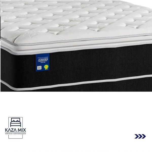 Encontraproduto.com.br - Cama Box Queen E Colchão Magnum Plumatex Chronos 180g D26