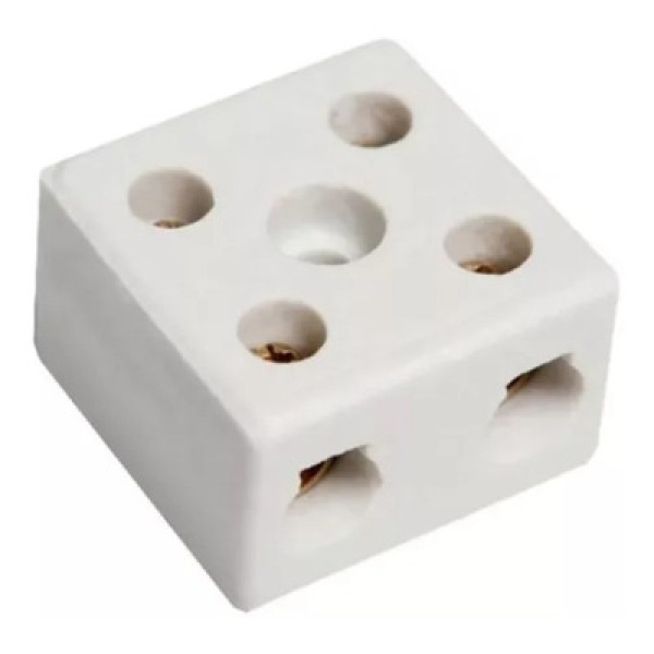 Conector Porcelana Médio 2 Polos 10mm Interneed