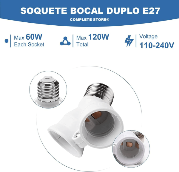 Encontraproduto.com.br - SOQUETE MULTIPLICADOR DUP E27 BC INTER