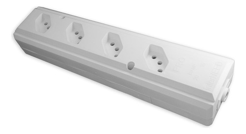 Encontraproduto.com.br - Tomada Barra Quadrupla 10a/20a Régua P/extensão 2p+t Pro45 Cor Branca