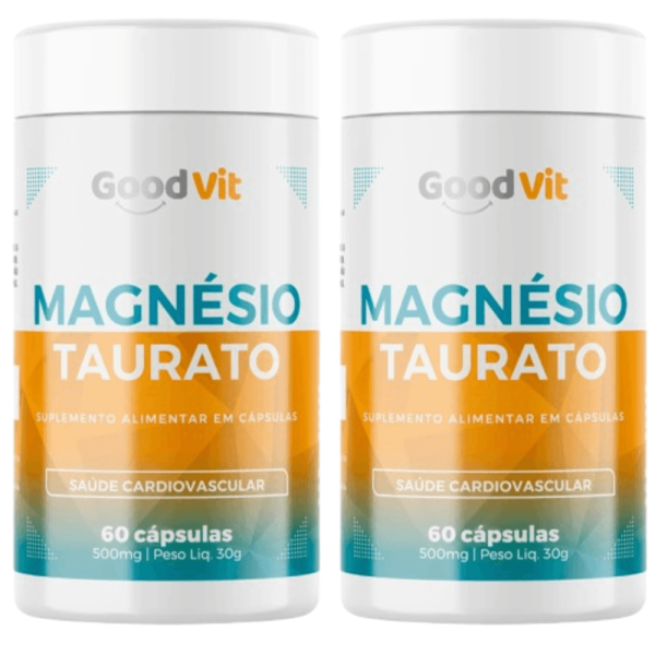 Encontraproduto.com.br - Kit C/2  Magnésio Taurato C/60 Cápsulas - Good Vit