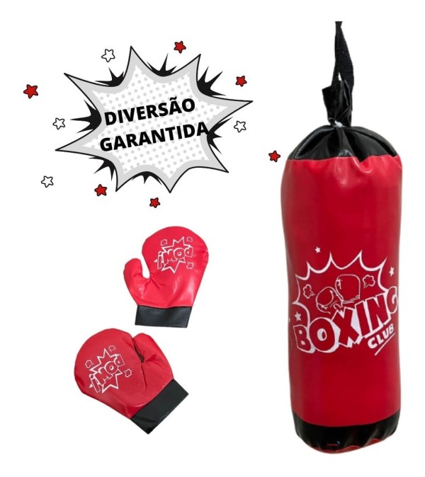 Encontraproduto.com.br - SACO BOXE INFANTIL COM LUVAS BW174
