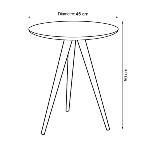 Encontraproduto.com.br - Mesa De Apoio Retrô Hope Branco - Cor: Branco