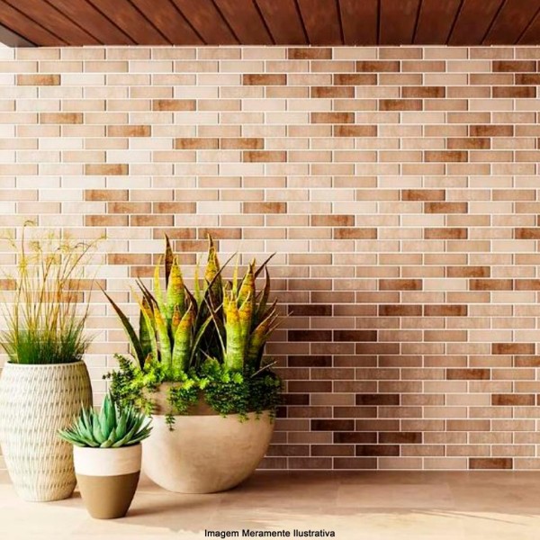 Encontraproduto.com.br - Revestimento Baltimore Reddish Esmaltado 7X26cm Telado Caixa com 0,92 m² Portobello