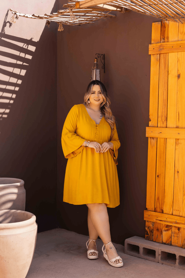 Vestido Fada Plus Size MOSTARDA
