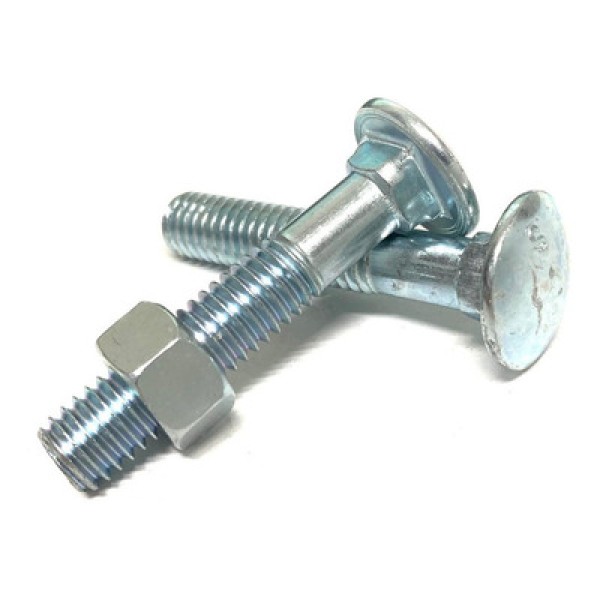 Encontraproduto.com.br - Parafuso Francês Com Porca Sextavada UNC Parcial Sobreposta AC 3/8x2 Zincado Branco - Ciser.