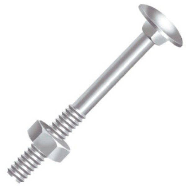 Encontraproduto.com.br - Parafuso Francês Com Porca Sextavada UNC Parcial Sobreposta AC 1/4x4.1/2 Zincado Branco - Ciser.