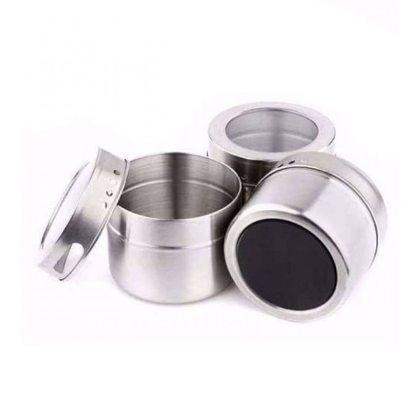 Encontraproduto.com.br - Kit Organizador Porta Temperos Triangular Magnético com 6un
