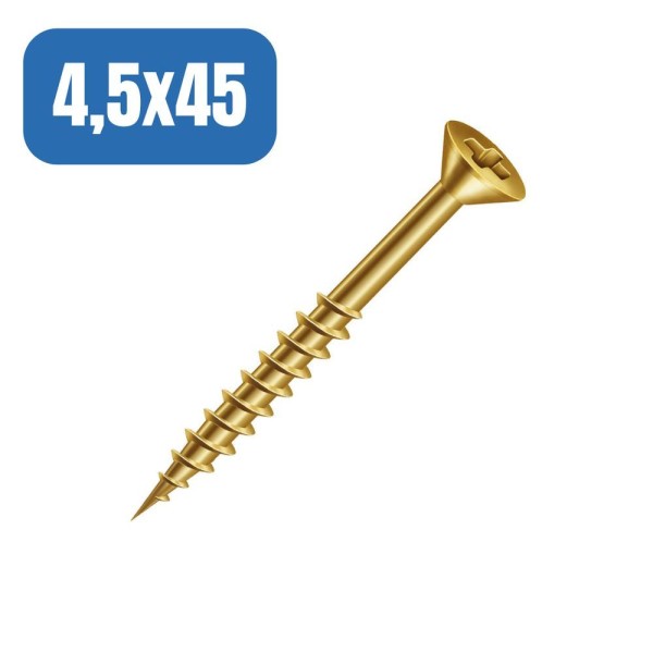 Encontraproduto.com.br - Parafuso Fixer Chato Phillips - Ciser 4,5x45 - 300 Peças