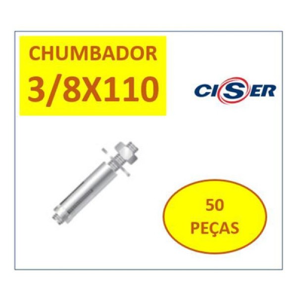 Encontraproduto.com.br - Chumbador C-prisioneiro Cba 3-8 X 110 Ac Zincado 50 Peças