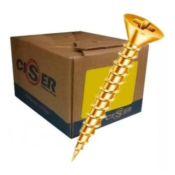 Encontraproduto.com.br - Parafuso Chipboard Cabeça Chata Phillips 3,0 X 30mm Ciser Caixa 1000 Un
