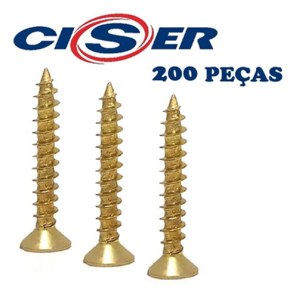 Encontraproduto.com.br - Parafuso Chipboard Cabeça Chata Phillips 6,0 X 40mm Ciser Caixa 200 Un