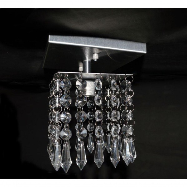 Encontraproduto.com.br - Lustre Plafon De Cristal 80 Pedras E 20 Pinos