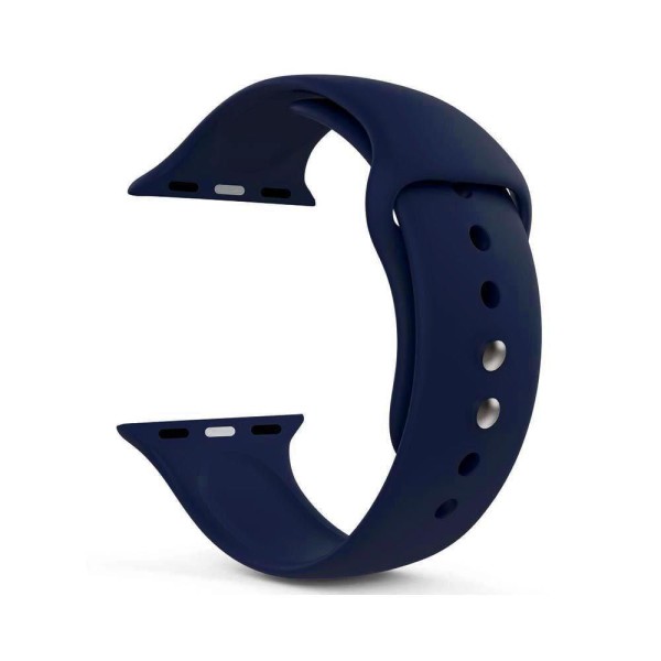 Encontraproduto.com.br - Pulseira Para Apple Watch® Com Proteção Para A Tela - Silicone Azul Marinho 40mm