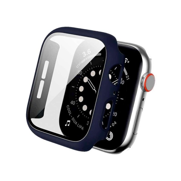 Encontraproduto.com.br - Pulseira Para Apple Watch® Com Proteção Para A Tela - Silicone Azul Marinho 40mm