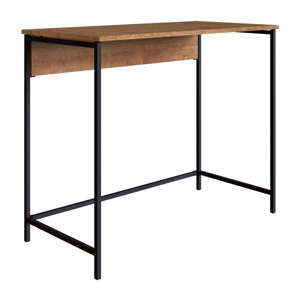 Mesa Escrivaninha Dobravel 90cm 27893 Vermont Preto Fosco