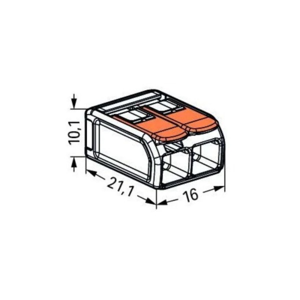 Encontraproduto.com.br - 50 Conectores Automáticos Até 6,0mm 2 Polos 41a - Wago
