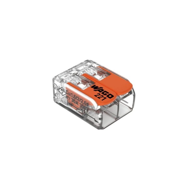 Encontraproduto.com.br - 50 Conectores Automáticos Até 6,0mm 2 Polos 41a - Wago