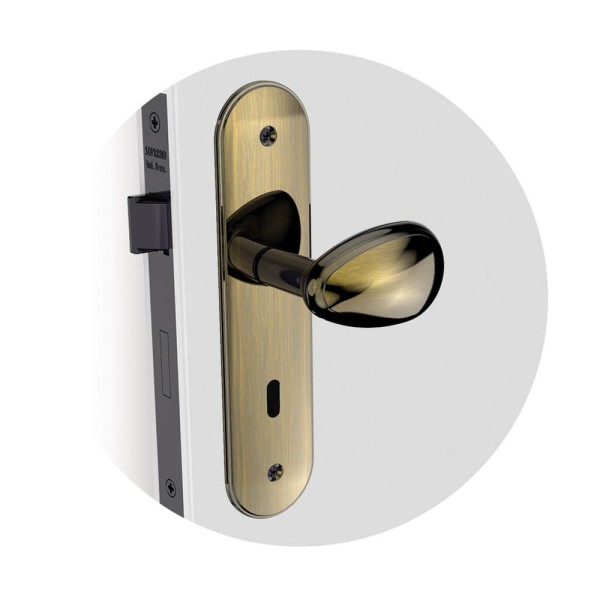 Encontraproduto.com.br - Fechadura Bora Golf Interna ESP43 Antique Brass - Soprano