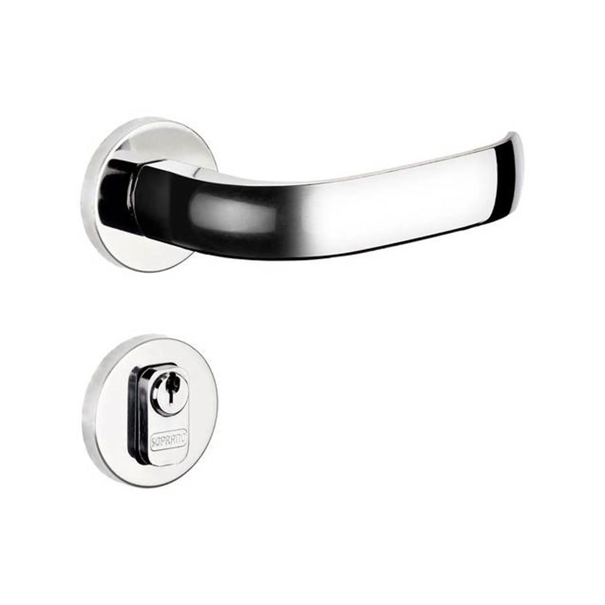 Encontraproduto.com.br - Fechadura Ícaro Externa ROS22 PY53 Cromado - Soprano