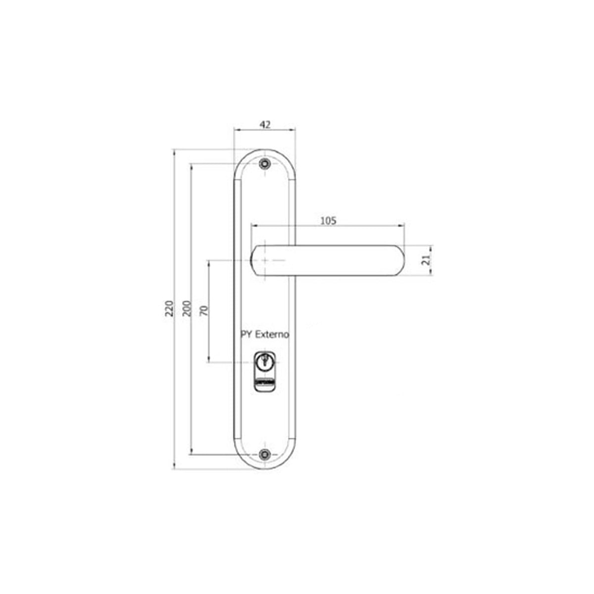 Encontraproduto.com.br - Fechadura Ícaro Externa ESP19 PK53 Cromado - Soprano