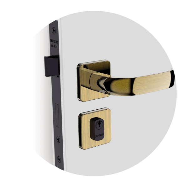 Encontraproduto.com.br - Fechadura Ícaro Externa ROS24 PY53 Antique Brass - Soprano