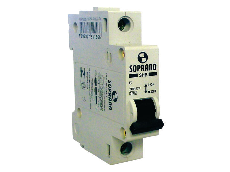 Encontraproduto.com.br - Disjuntor Monopolar SHB1 GII C0 20A - Soprano