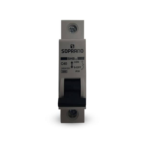 Disjuntor Unipolar Din Curva C 3ka 40a - 05121.0040.11 Soprano