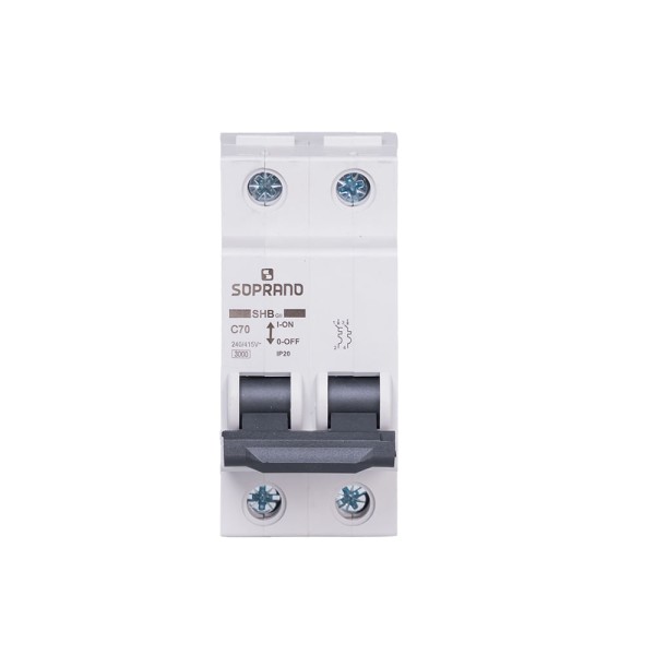 Encontraproduto.com.br - Disjuntor Bipolar SHB2 GII C0 70A - Soprano