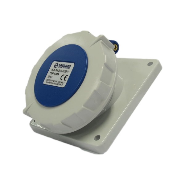Tomada de Embutir TEP-5249-32A-3P+T+N-200250VCA-IP67-9H