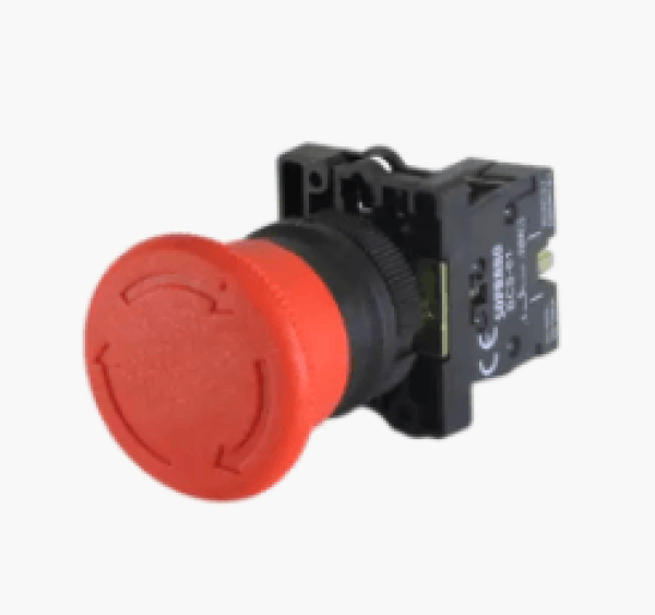 Encontraproduto.com.br - Botão Emergencia Plastico com Trava 40Mm , Destrava Girando Bes-P40t -Soprano