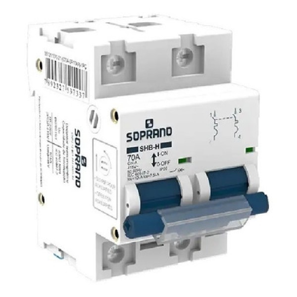 Encontraproduto.com.br - Disjuntor Shb2 H-070A - 10 Ka - Soprano