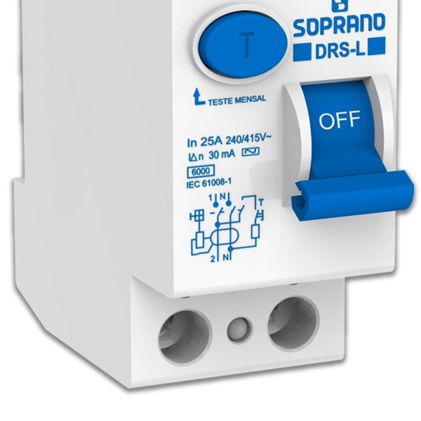 Encontraproduto.com.br - Interruptor Diferencial Residual DRS2 L 25A - Soprano