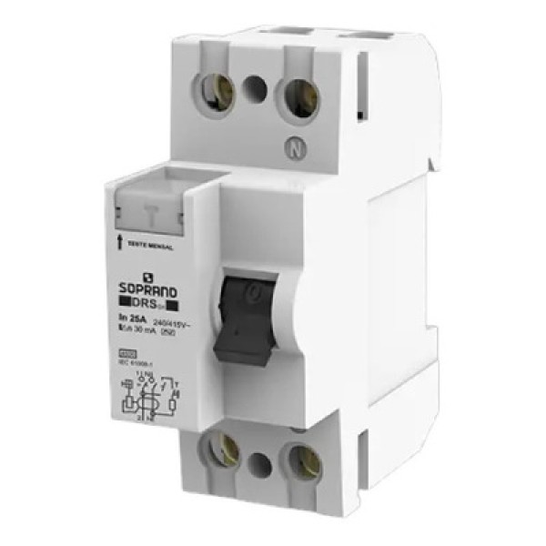 Encontraproduto.com.br - Interruptor Diferencial Residual DRS2 L 25A - Soprano
