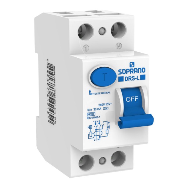 Encontraproduto.com.br - Interruptor Diferencial Residual DRS2 L 25A - Soprano