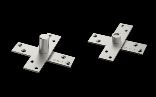 Dobradiça Pivotante Com Esfera 150Kg Inox Escovado - Soprano