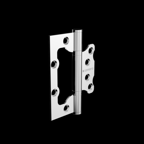 Dobradiça Média Sobrepor 4X3 Inox Escovado Comrol - Soprano