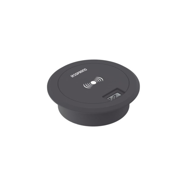 Encontraproduto.com.br - Carregador Sem Fio De Embutir Para Móveis 5w - Soprano