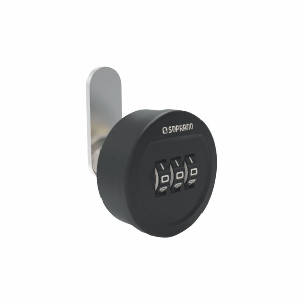 Encontraproduto.com.br - Fechadura para Móveis de Aço com Senha Numérica Preto - Soprano