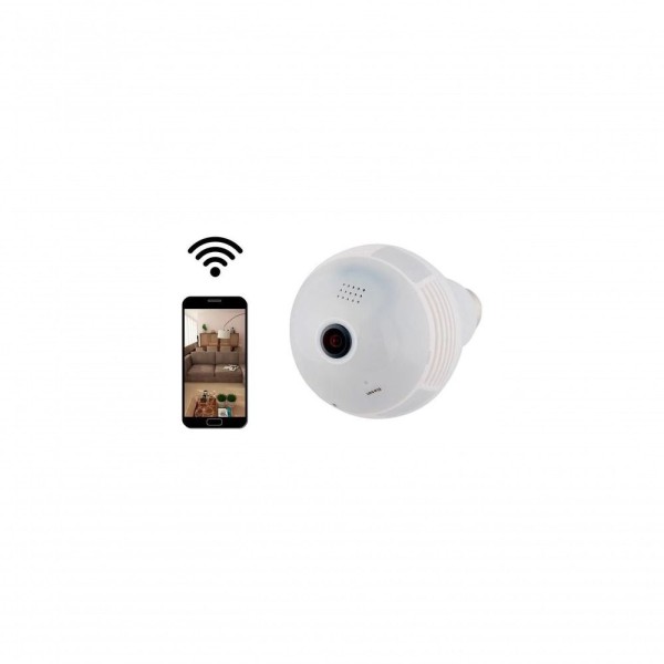 Encontraproduto.com.br - Camera Ip Seguraca Lampada Vr 360 Panoramica Wifi V380