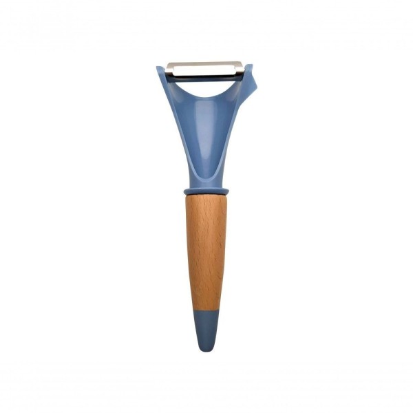 Encontraproduto.com.br - Descascador Abs Cabo De Bambu 20cm Azul