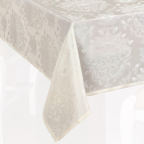 Toalha De Mesa Branyl Facilita Calém Retangular 160x220cm Pérola