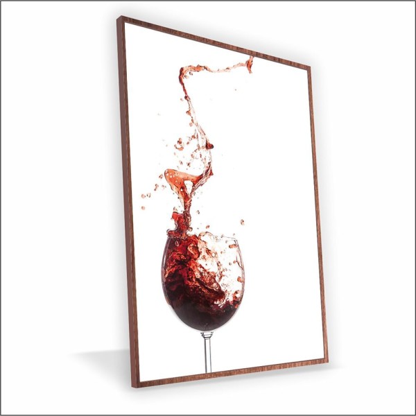 Encontraproduto.com.br - Quadro Explosão De Vinho Canvas Sem Vidro Tamanho-moldura 40x30 Caixa Cor Madeira