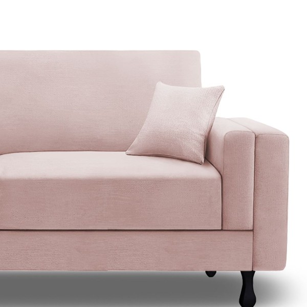 Encontraproduto.com.br - Sofá Atlas 180cm Suede Rosa Bebe - Am Interiores