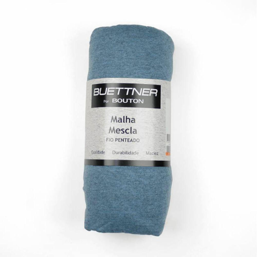 Lençol Com Elástico Buettner Casal Malha Mescla 138mx188mx30cm Azul
