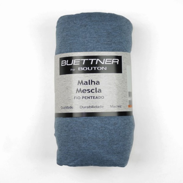 Encontraproduto.com.br - Lençol Com Elástico Buettner King Malha Mescla 193mx203mx35cm Azul