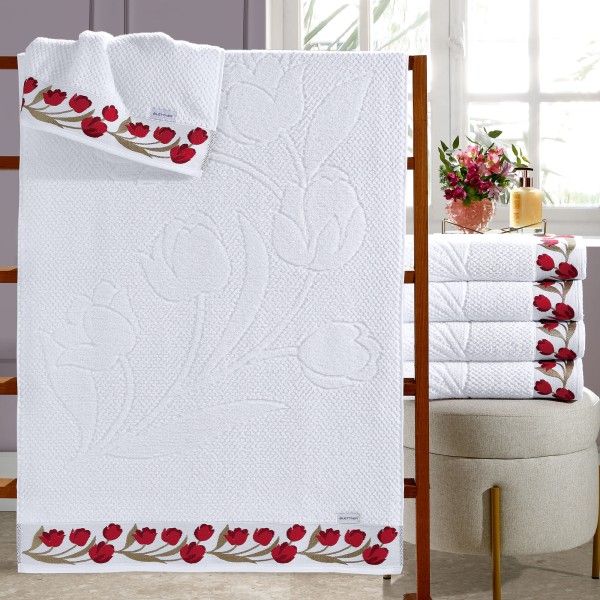 Toalha de Rosto Buettner Katia 50cmx70cm - Branco