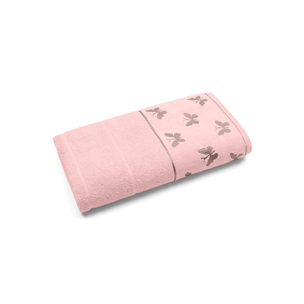 Toalha de Banho Buettner 70cm X 1,40m Jacquard Primavera - Rosa Bebê